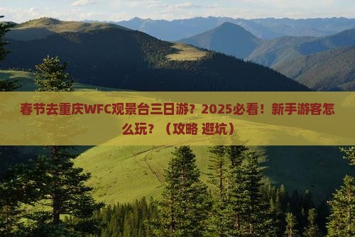 春节去重庆wfc观景台三日游