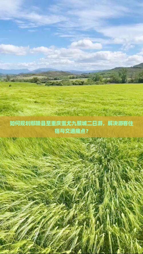 如何规划鄢陵县至重庆蚩尤九黎城二日游，解决游客住宿与交通痛点？