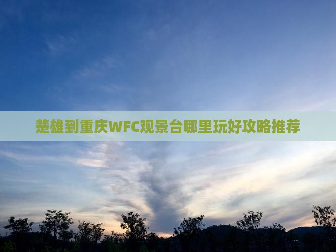 楚雄到重庆WFC观景台哪里玩好攻略推荐