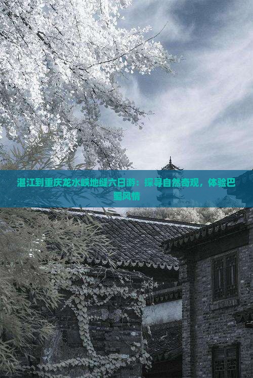 湛江到重庆龙水峡地缝六日游：探寻自然奇观，体验巴蜀风情