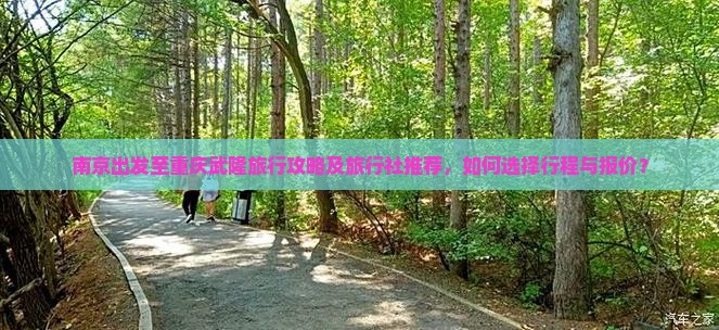 南京出发至重庆武隆旅行攻略及旅行社推荐，如何选择行程与报价？