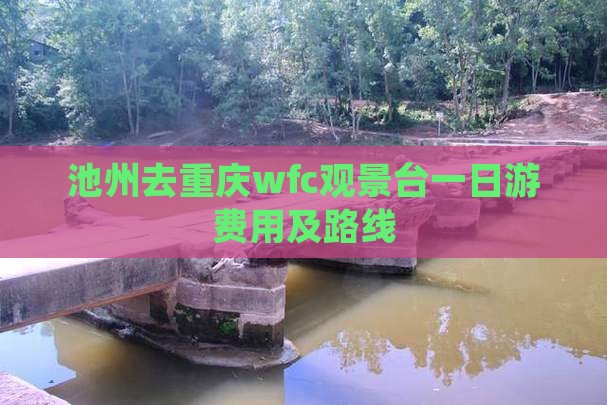 池州去重庆wfc观景台一日游费用及路线