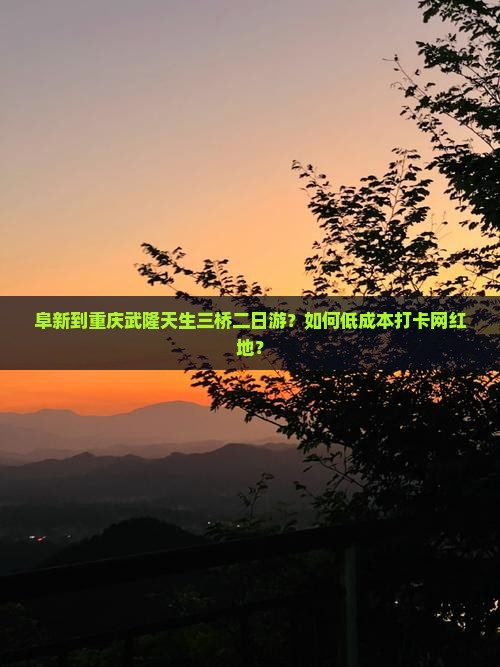 阜新到重庆武隆天生三桥二日游？如何低成本打卡网红地？