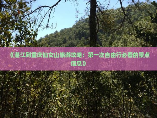 《湛江到重庆仙女山旅游攻略：第一次自由行必看的景点信息》