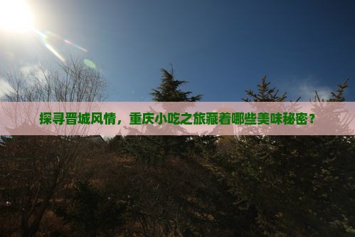 探寻晋城风情，重庆小吃之旅藏着哪些美味秘密？