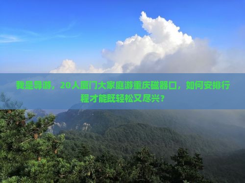 我是导游，20人厦门大家庭游重庆磁器口，如何安排行程才能既轻松又尽兴？