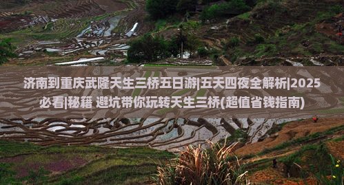 济南到重庆武隆天生三桥五日游