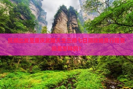 抚顺出发至重庆武隆天生三桥七日游攻略及行程安排是怎样的？