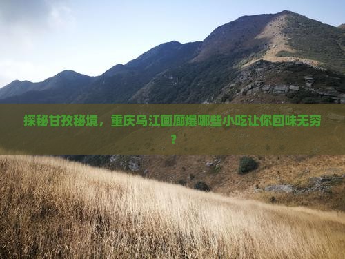 探秘甘孜秘境，重庆乌江画廊爆哪些小吃让你回味无穷？