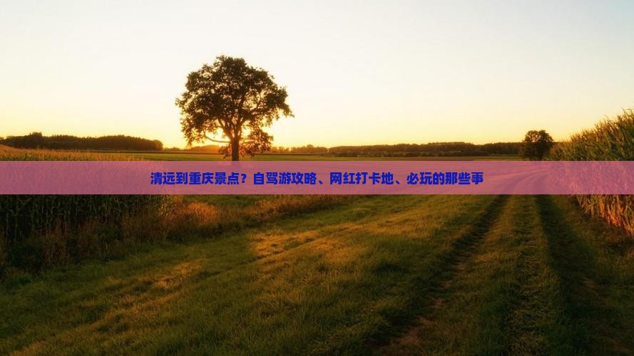清远到重庆景点？自驾游攻略、网红打卡地、必玩的那些事