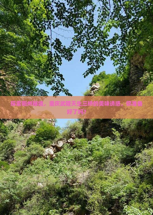 探索衢州秘境，重庆武隆天生三桥的美味诱惑，你准备好了吗？