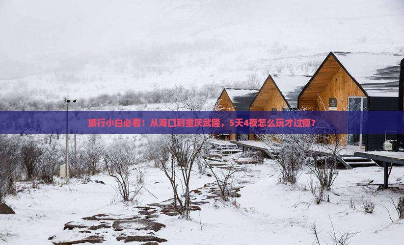 旅行小白必看！从海口到重庆武隆，5天4夜怎么玩才过瘾？