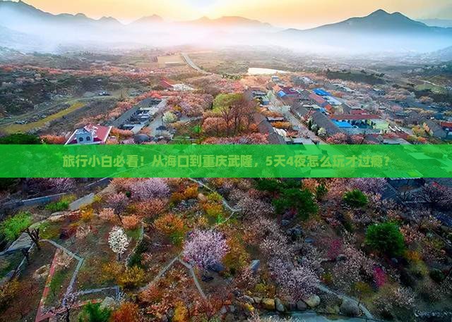 旅行小白必看！从海口到重庆武隆，5天4夜怎么玩才过瘾？