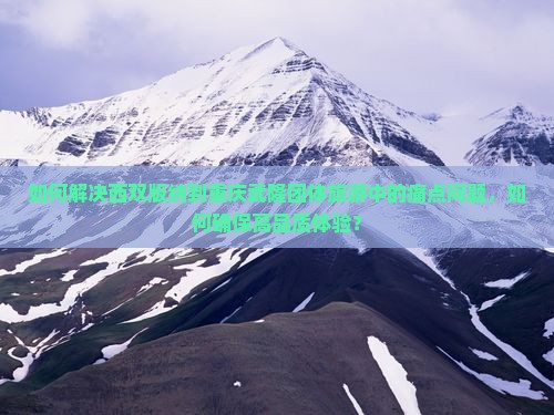 如何解决西双版纳到重庆武隆团体旅游中的痛点问题，如何确保高品质体验？