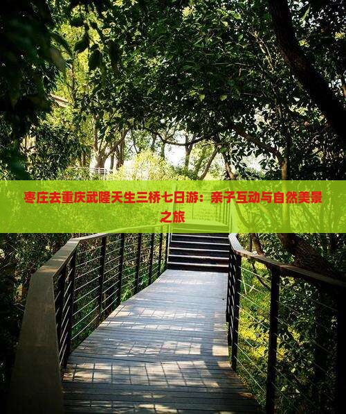 枣庄去重庆武隆天生三桥七日游：亲子互动与自然美景之旅