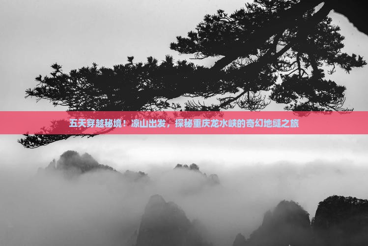 五天穿越秘境！凉山出发，探秘重庆龙水峡的奇幻地缝之旅