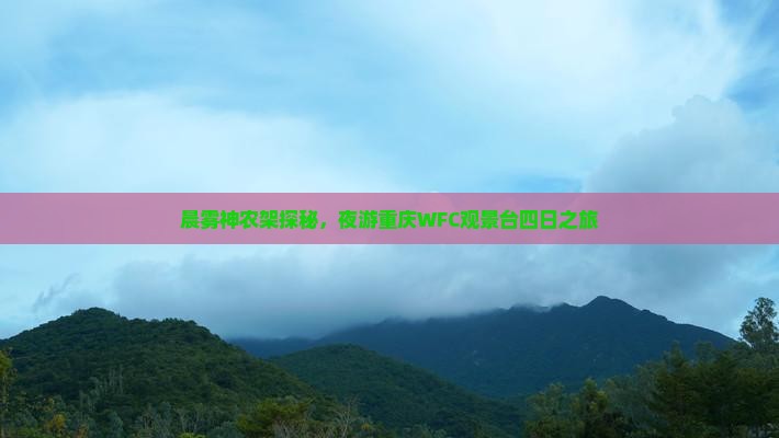 晨雾神农架探秘，夜游重庆WFC观景台四日之旅
