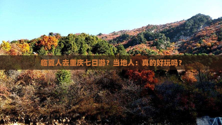 临夏人去重庆七日游？当地人：真的好玩吗？