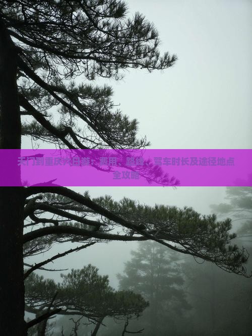 天门到重庆六日游：费用、路线、驾车时长及途径地点全攻略