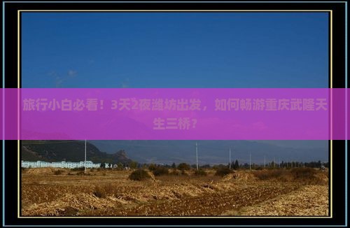 旅行小白必看！3天2夜潍坊出发，如何畅游重庆武隆天生三桥？