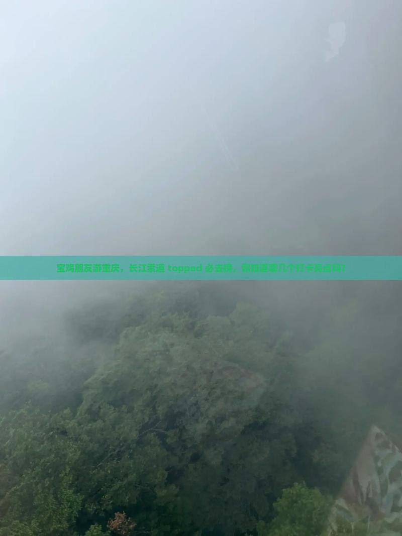 宝鸡朋友游重庆，长江索道 topped 必去榜，你知道哪几个打卡亮点吗？