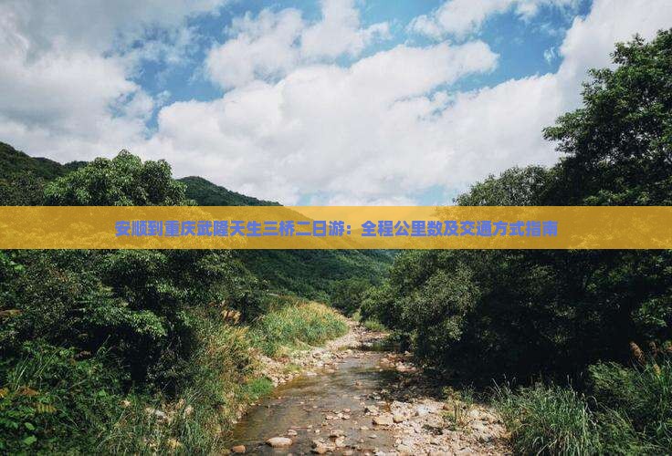 安顺到重庆武隆天生三桥二日游：全程公里数及交通方式指南