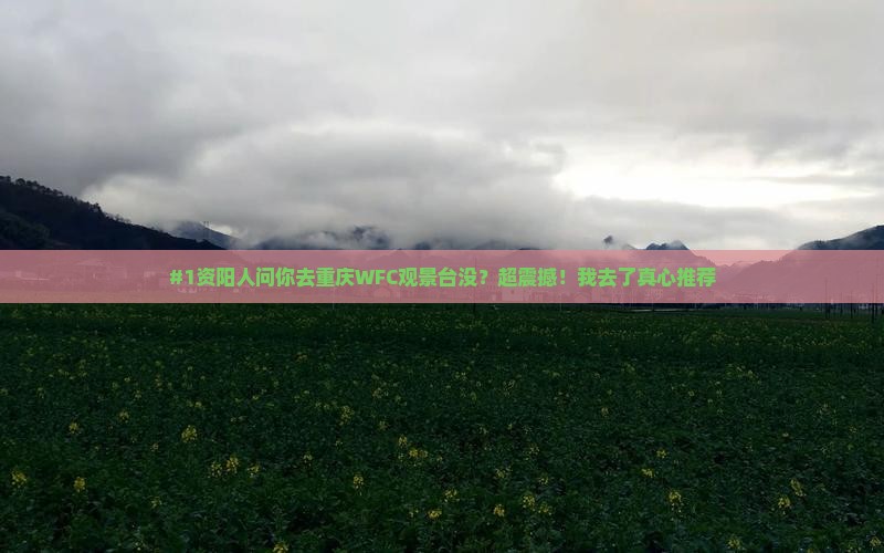 #1资阳人问你去重庆WFC观景台没？超震撼！我去了真心推荐