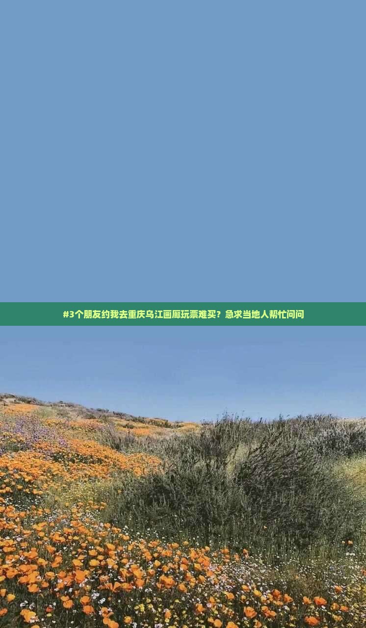 #3个朋友约我去重庆乌江画廊玩票难买？急求当地人帮忙问问