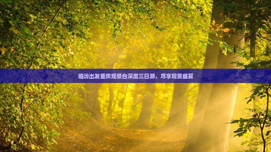 临汾出发重庆观景台深度三日游，尽享观景盛宴