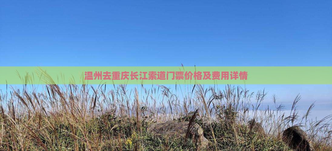 温州去重庆长江索道门票价格及费用详情