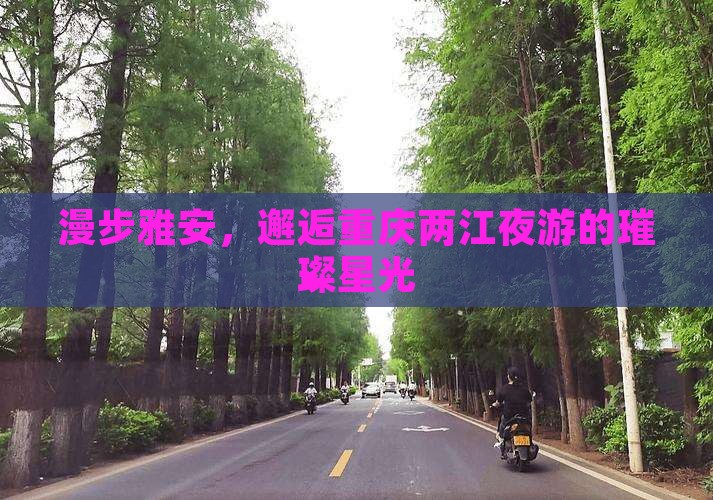 漫步雅安，邂逅重庆两江夜游的璀璨星光