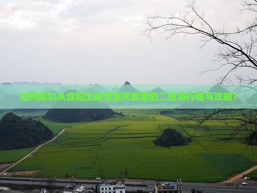 如何规划从濮阳出发至重庆武隆的二日游行程与攻略？