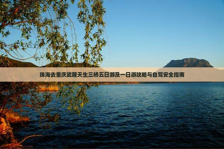 珠海去重庆武隆天生三桥五日游及一日游攻略与自驾安全指南