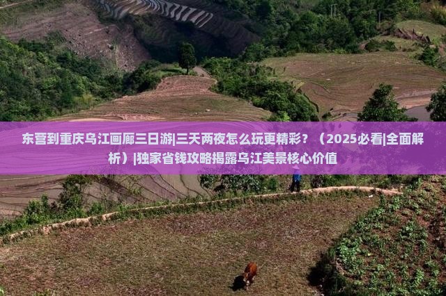东营到重庆乌江画廊三日游
