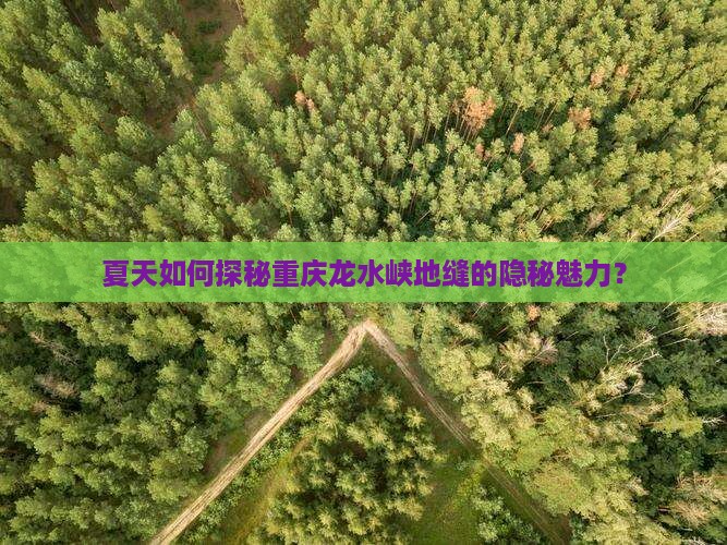夏天如何探秘重庆龙水峡地缝的隐秘魅力？