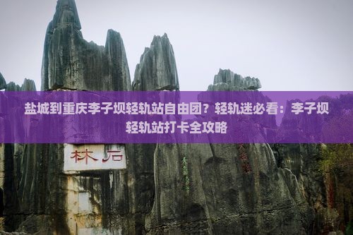 盐城到重庆李子坝轻轨站自由团？轻轨迷必看：李子坝轻轨站打卡全攻略