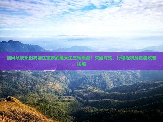 如何从钦州出发前往重庆武隆天生三桥景点？交通方式、行程规划及旅游攻略详解