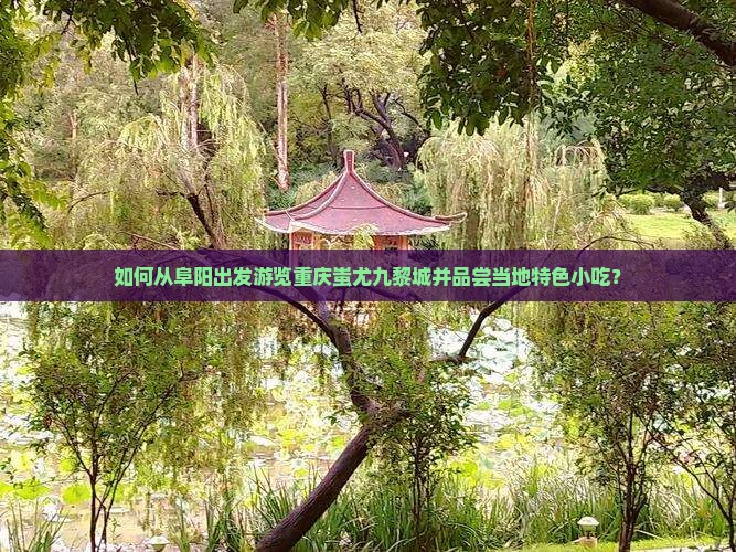 如何从阜阳出发游览重庆蚩尤九黎城并品尝当地特色小吃？