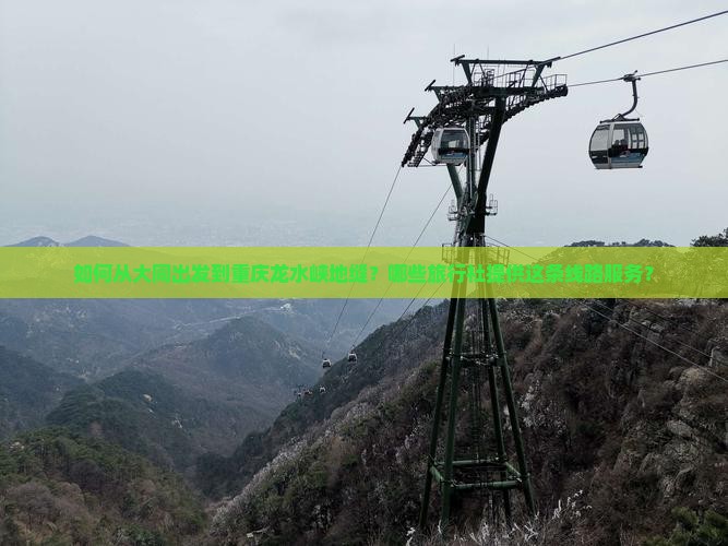 如何从大同出发到重庆龙水峡地缝？哪些旅行社提供这条线路服务？