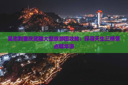 吴忠到重庆武隆大型旅游团攻略：探寻天生三桥景点精华游