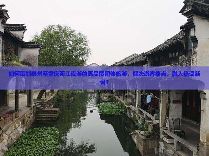 如何策划泰州至重庆两江夜游的高品质团体旅游，解决游客痛点，融入热词新词？
