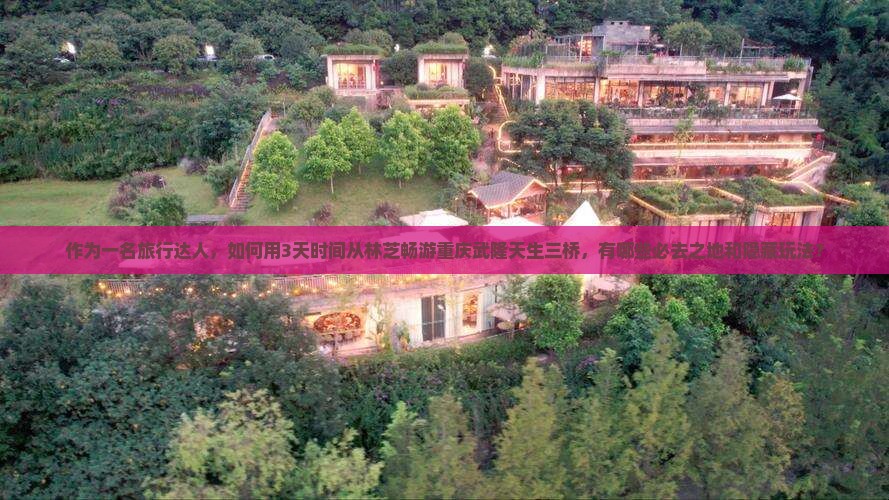 作为一名旅行达人，如何用3天时间从林芝畅游重庆武隆天生三桥，有哪些必去之地和隐藏玩法？