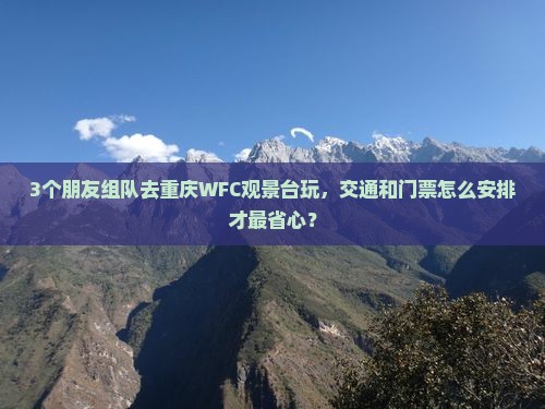 3个朋友组队去重庆WFC观景台玩，交通和门票怎么安排才最省心？