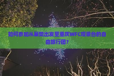 如何参加从襄樊出发至重庆WFC观景台的自由旅行团？