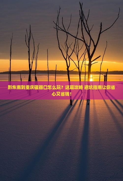 黔东南到重庆磁器口旅行社