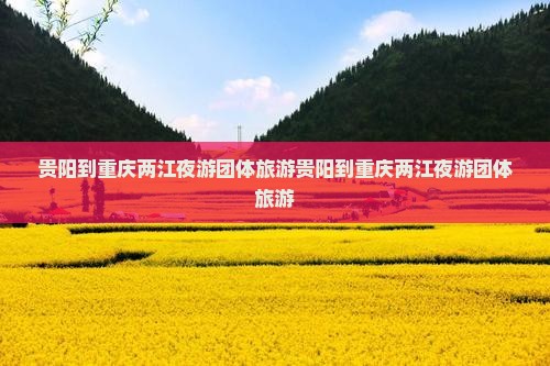 贵阳到重庆两江夜游团体旅游