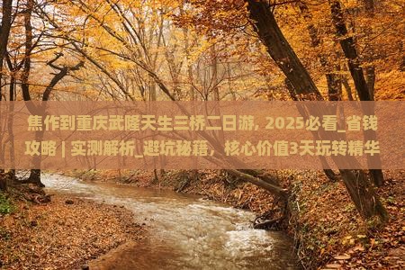 焦作到重庆武隆天生三桥二日游