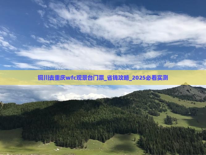铜川去重庆wfc观景台门票