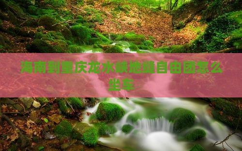 海南到重庆龙水峡地缝自由团
