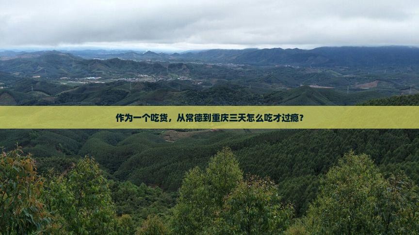 常德到重庆三日游